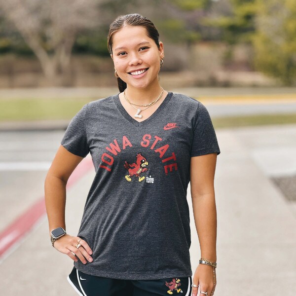 Nike® Women's Walking Cy Black V-Neck T-Shirt